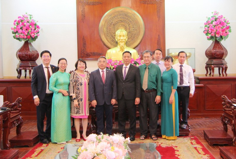 Delegados vietnamitas y camboyanas en el evento (Foto: thoidai.com.vn)