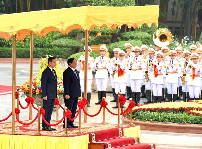 [Foto] Premier vietnamita preside ceremonia de bienvenida a su homólogo camboyano