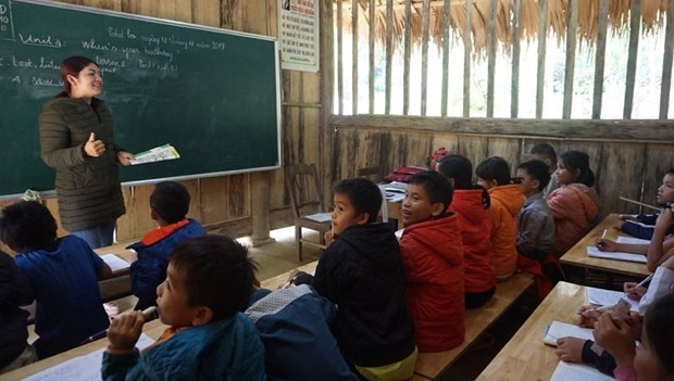 Garantizan condiciones de aprendizaje para los estudiantes de minorías étnicas y zonas montañosas en Vietnam. (Fuente: VNA)