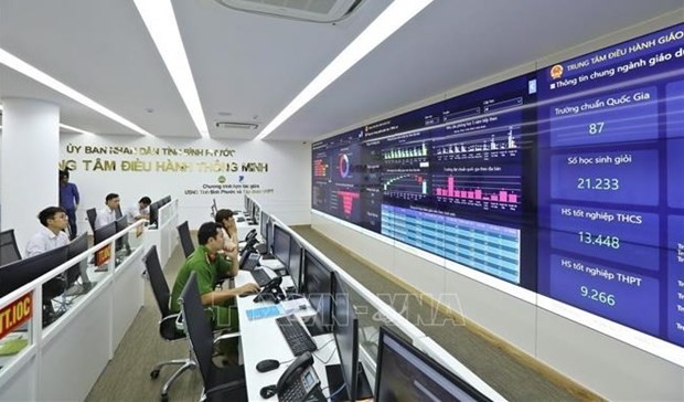 El centro de gestión inteligente de la provincia de Binh Phuoc (Foto: VNA)