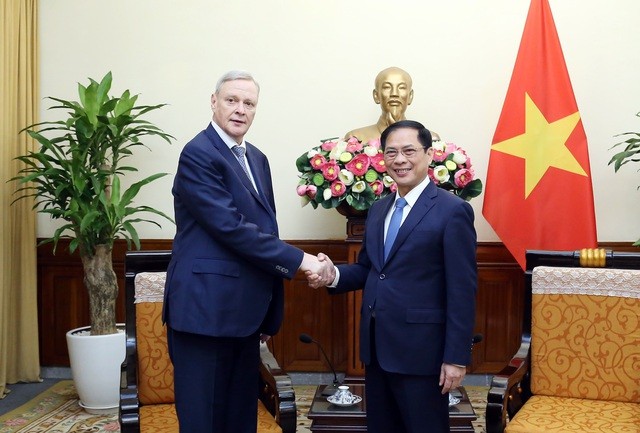 El canciller de Vietnam, Bui Thanh Son y el primer viceministro de Asuntos Exteriores de Rusia Vladimir Titov (Foto: VNA)