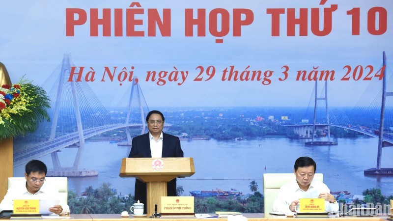 [Foto] Premier vietnamita preside décima reunión del Comité Directivo de Proyectos Nacionales de Transporte Clave