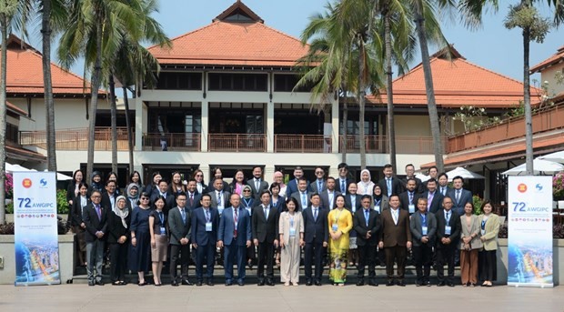 Participantes en la 72ª Reunión del Grupo de Trabajo sobre la Cooperación en Propiedad Intelectual de los países de la ASEAN (Fuente: VNA)