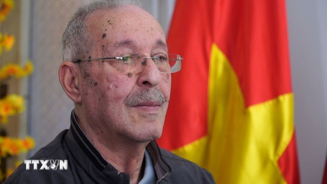 El presidente de la Asociación de Amistad Argelia-Vietnam (AVFA), Cherfaoui Tayeb. (Foto: VNA)