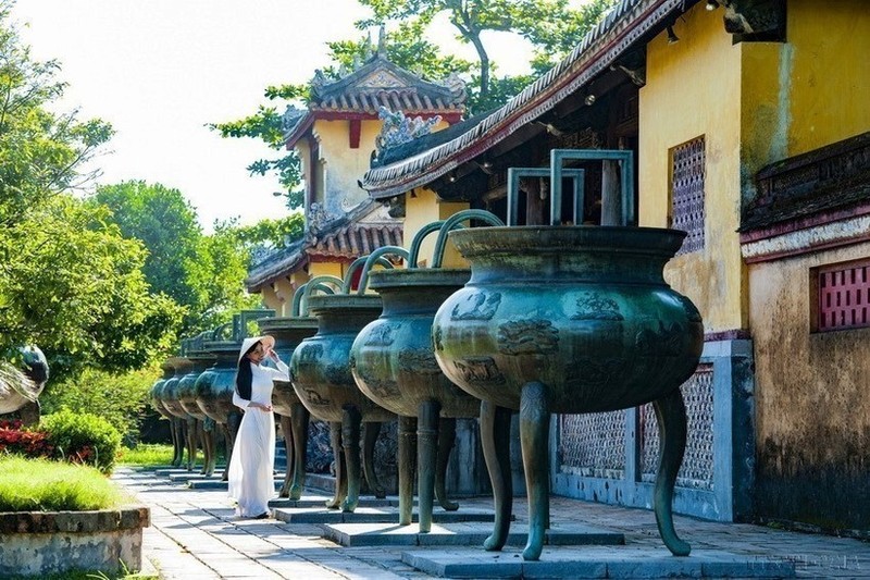Las Nueve Urnas Dinásticas en el Palacio Imperial de Hue (Foto: VNA)
