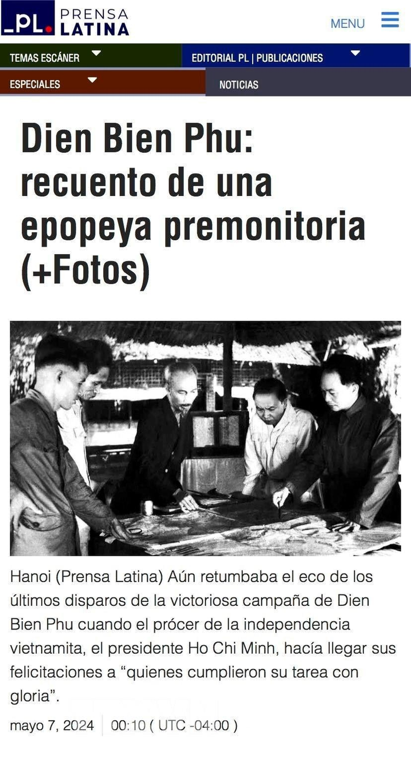 En el artículo publicado por Prensa Latina