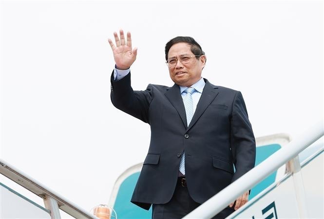 El primer ministro de Vietnam, Pham Minh Chinh, concluye con éxito su viaje a la ciudad de Dalian. (Foto: VNA)