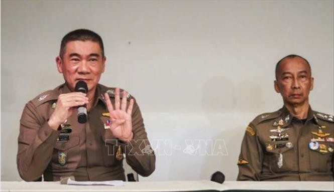 En la conferencia de prensa sobre el caso en Bangkok, Tailandia, el 17 de julio. (Foto: Getty Images/VNA)