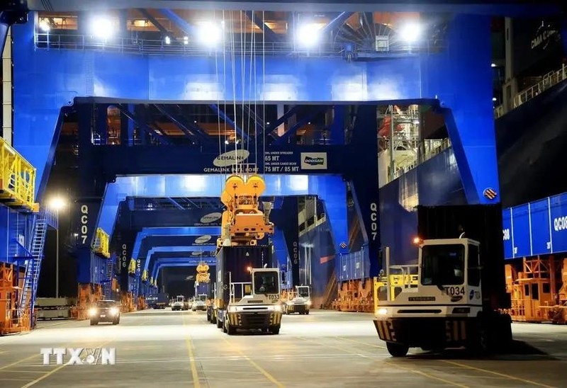 En el puerto internacional Gemalink en la provincia de Ba Ria-Vung Tau (Foto: VNA)