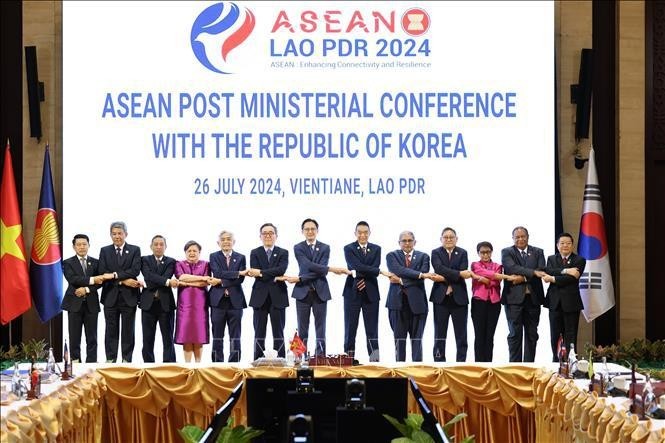 Delegados en la Conferencia Ministerial ASEAN 1 con Corea del Sur. (Foto: VNA)