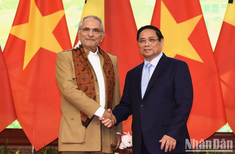 [Foto] Premier vietnamita se reúne con presidente de Timor Oriental