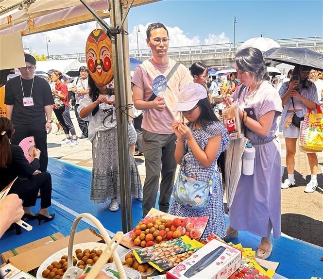 Visitantes japoneses en el Festival. (Foto:VNA)