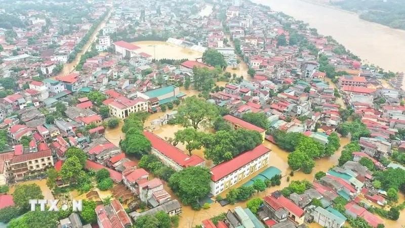 Inundaciones en Yen Bai. (Foto: VNA)