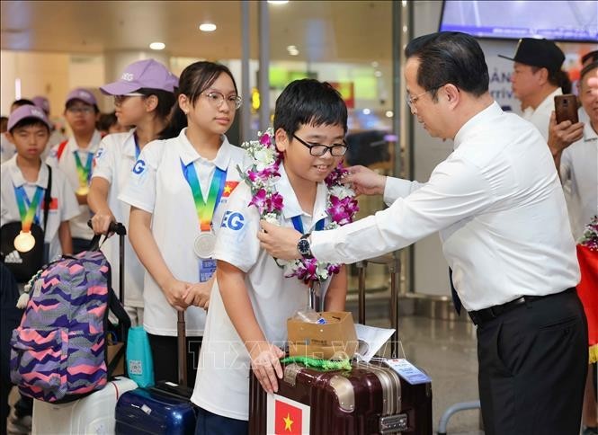 Estudiantes vietnamitas mostraron mejor desempeño en IMSO. (Foto: VNA)