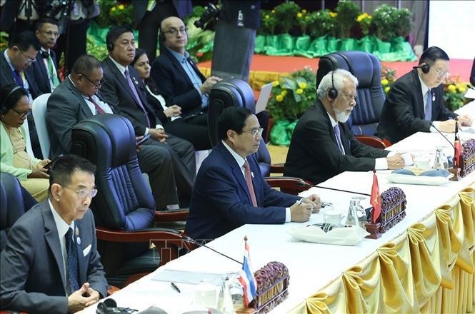 El primer ministro de Vietnam, Pham Minh Chinh, en la XII Cumbre entre la Asean y Estados Unidos (Foto: VNA)