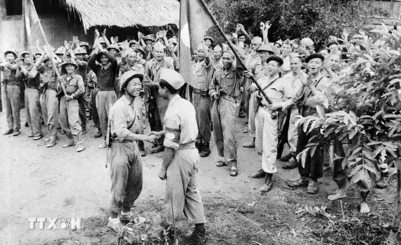 Soldados de Vietnam y Laos en 1959. (Foto: VNA)