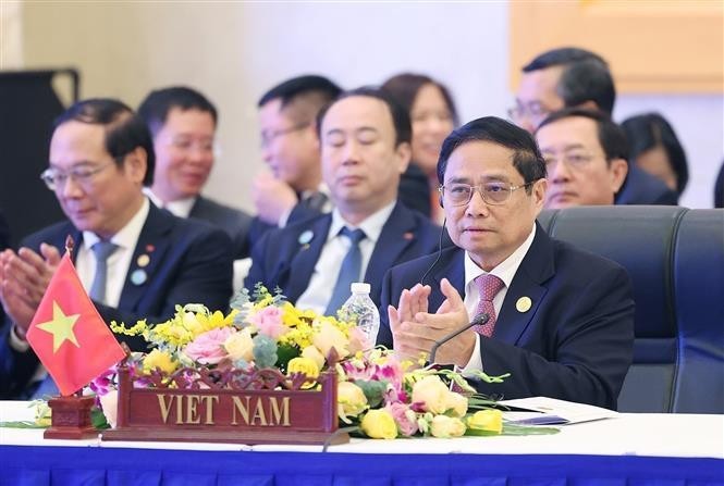 El primer ministro vietnamita, Pham Minh Chinh, intervino en la XI Cumbre de CLMV (Foto:VNA)