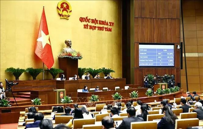 En el octavo periodo de sesiones de la Asamblea Nacional de Vietnam de la XV Legislatura (Foto: VNA)