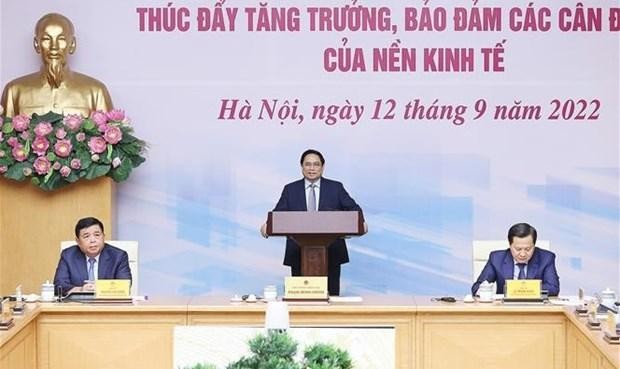 El primer ministro de Vietnam, Pham Minh Chinh, en el evento (Fotografía: VNA)