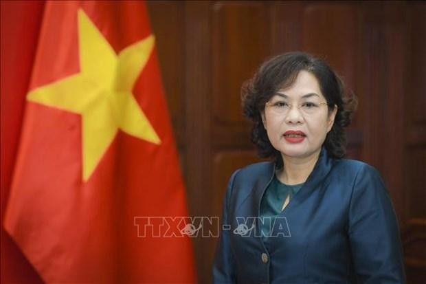 La gobernadora del Banco Estatal de Vietnam, Nguyen Thi Hong (Fotografía: VNA)