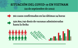 Infografía: Actualización sobre la situación del Covid-19 en Vietnam - 25 de septiembre de 2022