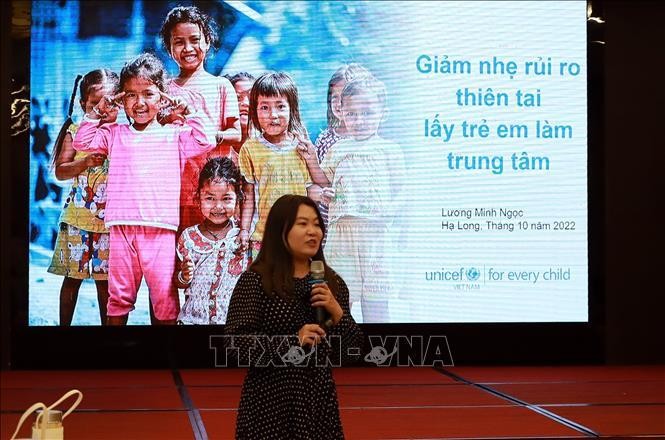 Luong Minh Ngoc, especialista del Unicef en Vietnam, habla en el evento. (Fotografía: VNA)