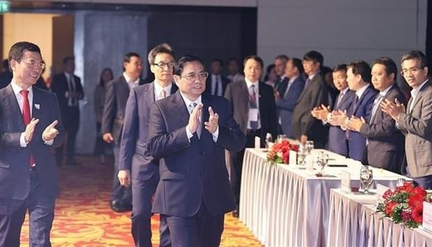 El primer ministro de Vietnam, Pham Minh Chinh, asiste al Día de Transformación Digital Nacional de 2022. (Fotografía: VNA)