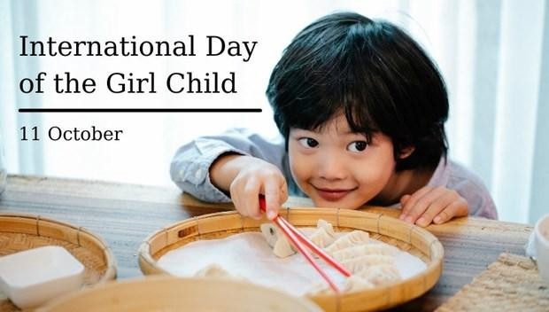Informaciones sobre el Día Internacional de la Niña. (Fotografía: isocert.org.vn)