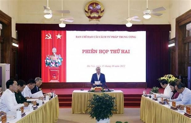 Presidente de Vietnam Nguyen Xuan Phuc en la reunión. (Fotografía: VNA)