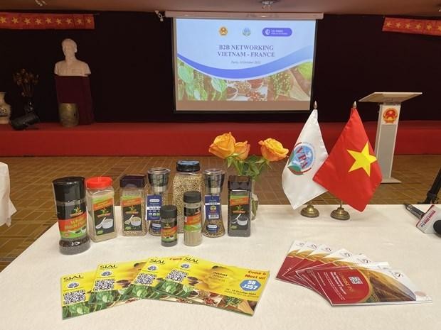 Productos de pimienta de Vietnam exhibidos en el evento. (Fotografía: VNA)