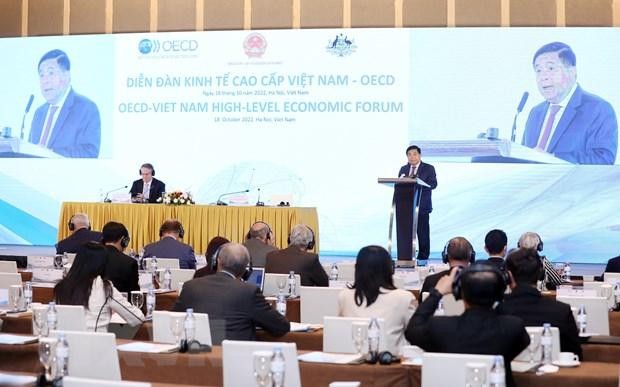 El ministro de Planificación e Inversión de Vietnam, Nguyen Chi Dung, interviene cita. (Fotografía: VNA)