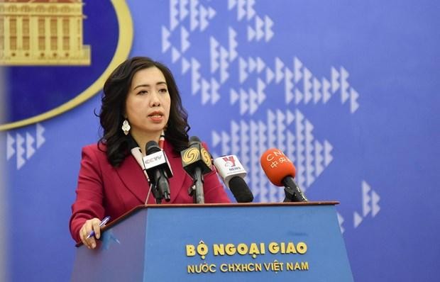 La portavoz del Ministerio de Relaciones Exteriores vietnamita, Le Thi Thu Hang. (Fotografía: VNA)