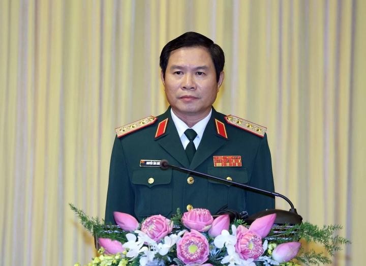 El miembro del Comité Central del Partido Comunista de Vietnam y jefe del Estado Mayor, Nguyen Tan Cuong. (Fotografía: VTC)