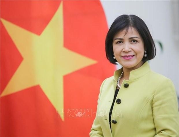 La embajadora Le Thi Tuyet Mai, representante permanente de Vietnam ante la ONU, la Organización Mundial del Comercio y otras instituciones internacionales en Ginebra (Fotografía: VNA)