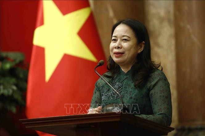 La vicepresidenta Vo Thi Anh Xuan (Fotografía: VNA)