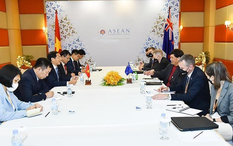 Vietnam y Nueva Zelanda promueven la cooperación en foros multilaterales. (Fotografía: Ministerio de Relaciones Exteriores de Vietnam)