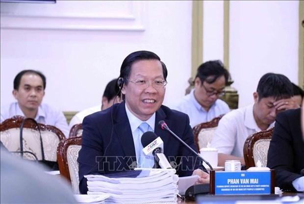 El presidente del Comité Popular de Ciudad Ho Chi Minh, Phan Van Mai (Fotografía: VNA)
