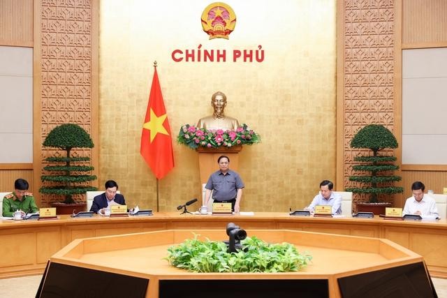 El primer ministro de Vietnam, Pham Minh Chinh, preside la reunión. (Fotografía: baochinhphu.vn)