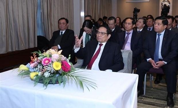 El primer ministro de Vietnam, Pham Minh Chinh, en el evento (Fotografía: VNA)