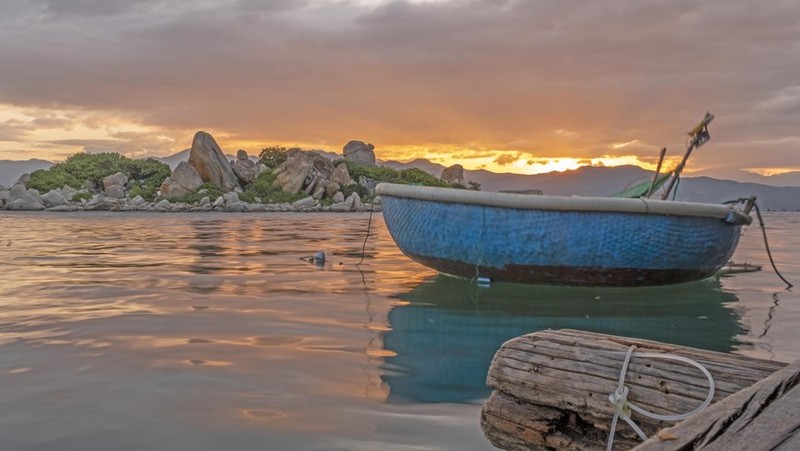 Atardecer en la isla de Binh Ba.