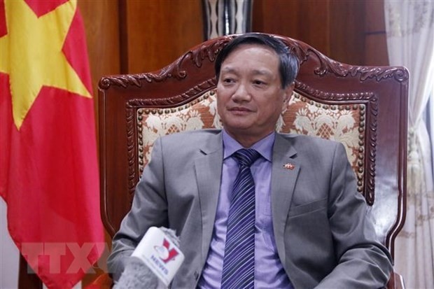 El embajador de Vietnam en Laos, Nguyen Ba Hung (Fotografía: VNA)