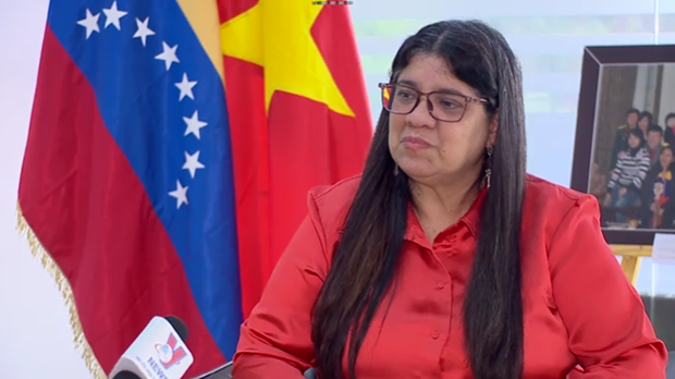 La embajadora de Venezuela en Vietnam, Tatiana Pugh Moreno (Fotografía: VNA)