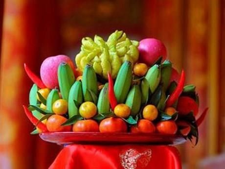 Una bandeja de cinco frutas (Fotografía: VNA)