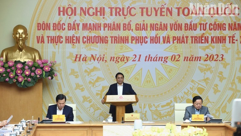 El primer ministro de Vietnam, Pham Minh Chinh, preside la cita (Fotografía: Nhan Dan)