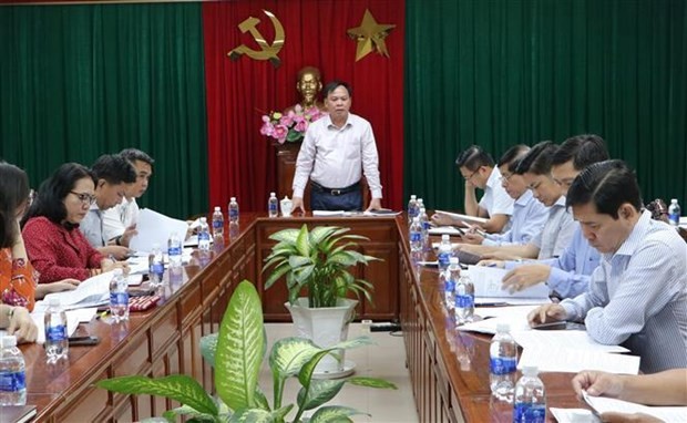 Vo Tan Duc, vicepresidente del Comité Popular de la provincia de Dong Nai en la reunión sobre el proyecto del aeropuerto de Long Thanh (Fotografía: VNA)