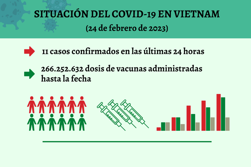 Infografía: Actualización sobre la situación del Covid-19 en Vietnam - 24 de febrero de 2023