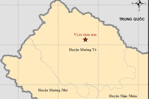 Sitio en la provincia de Lai Chau donde tuvo lugar el terremoto (Fuente: Academia de Ciencias y Tecnología de Vietnam)