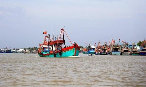 Barcos pesqueros en las aguas de la provincia sureña de Ca Mau (Fotografía: VNA)