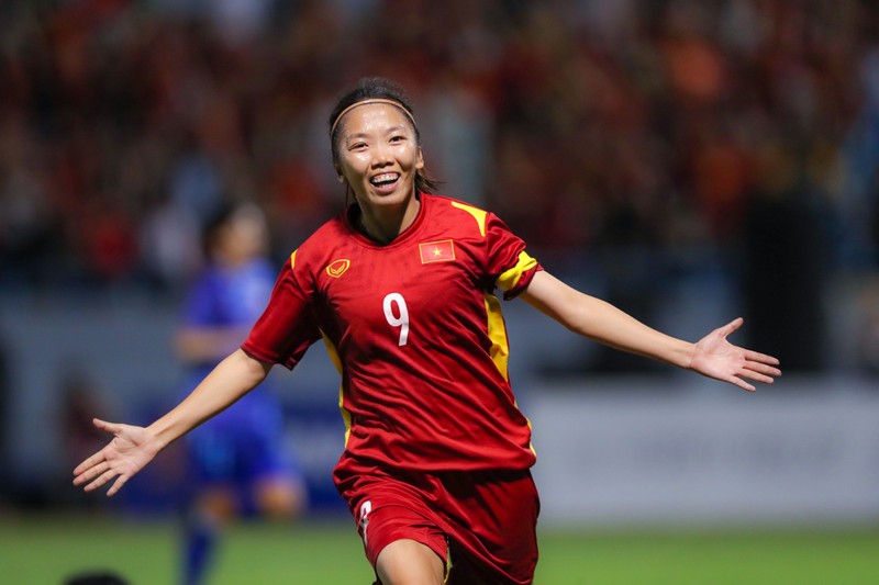 La delantera de la selección femenina de fútbol de Vietnam, Huynh Nhu (Fotografía: VNA)