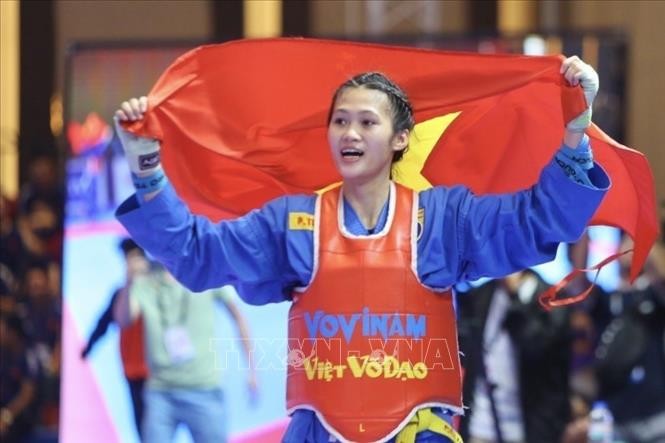 La deportista de Vovinam Do Phuong Thao (Fotografía: VNA)